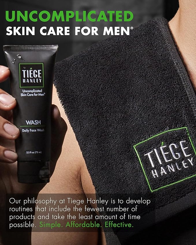 Tiege Hanley Men’s Skin Care Set, Anti-Aging Routine (System Level 3) – Face Wash, Scrub, Moisturizer, Eye Cream & Serum for Wrinkle Defense, Firm Skin & Long-Term Anti-Aging Protection