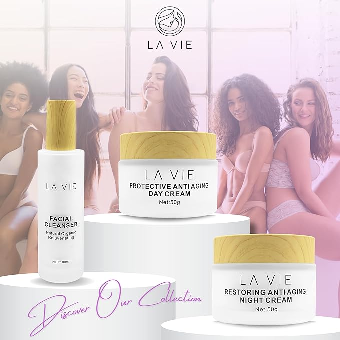 La Vie Anti-Aging Night Cream – Night Cream for Women Anti-Aging with Niacinamides, Hyaluronic Acid - Retinol Moisturizer Against Wrinkles – 1.7Fl Oz