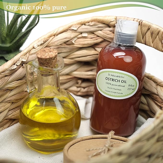 Dr Adorable - 8 oz - Ostrich Oil - 100% Pure Natural Premium Organic
