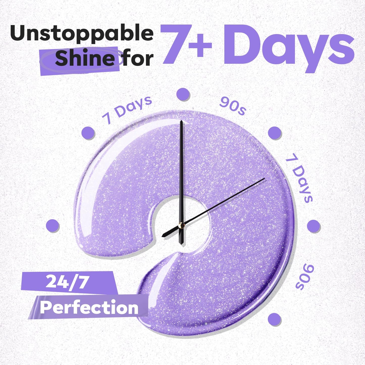 modelones Nail Polish Set, 6 Colors Charm Pink Blue Gold Purple Green Shimmer & Holographic Quick Dry Non Toxic Nail Polish Kit Salon Home DIY Manicure Kit Gift For Women Girl