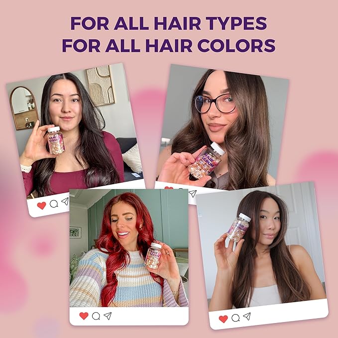 Hair Serum with Vitamins, Treatment for Dry & Damaged Strands, Reduces Frizz, Enhances Shine, Moisturizer for Silky Smooth Locks, Non-Greasy Formula for Manageable & Resilient Results