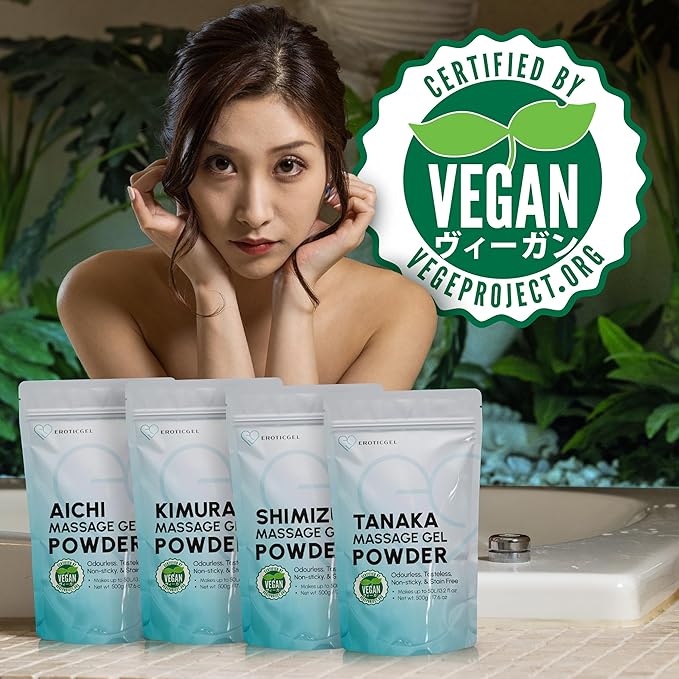 Nuru Massage Gel Therapy Powder 500g | Seaweed & Green Tea | Made in Japan | Paraben & Glycerine Free | Makes 13.2 gal