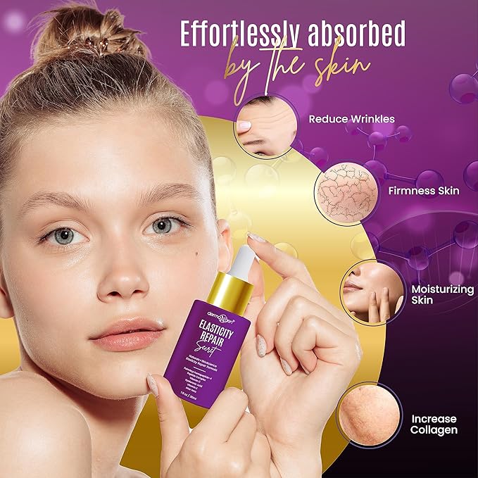 Elasticity Repair Serum, MATRIXYL 3000 - PURE ORGANIC Powerful Triple Combination Serum/Anti-Aging, Facial AGED Wrinkles Serum (1 FL OZ)