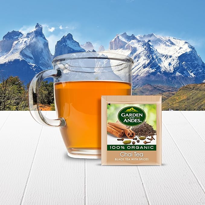 Garden Of The Andes Chai Tea -20 Individually Wrapped Tea Bags - Caffeinated