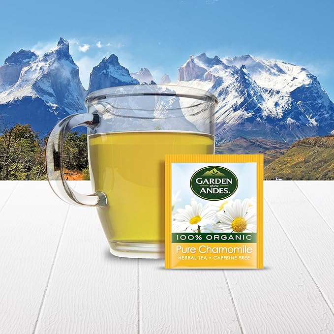 Garden of The Andes Pure Chamomile Herbal Tea -20 Individually Wrapped Tea Bags - Caffeine Free