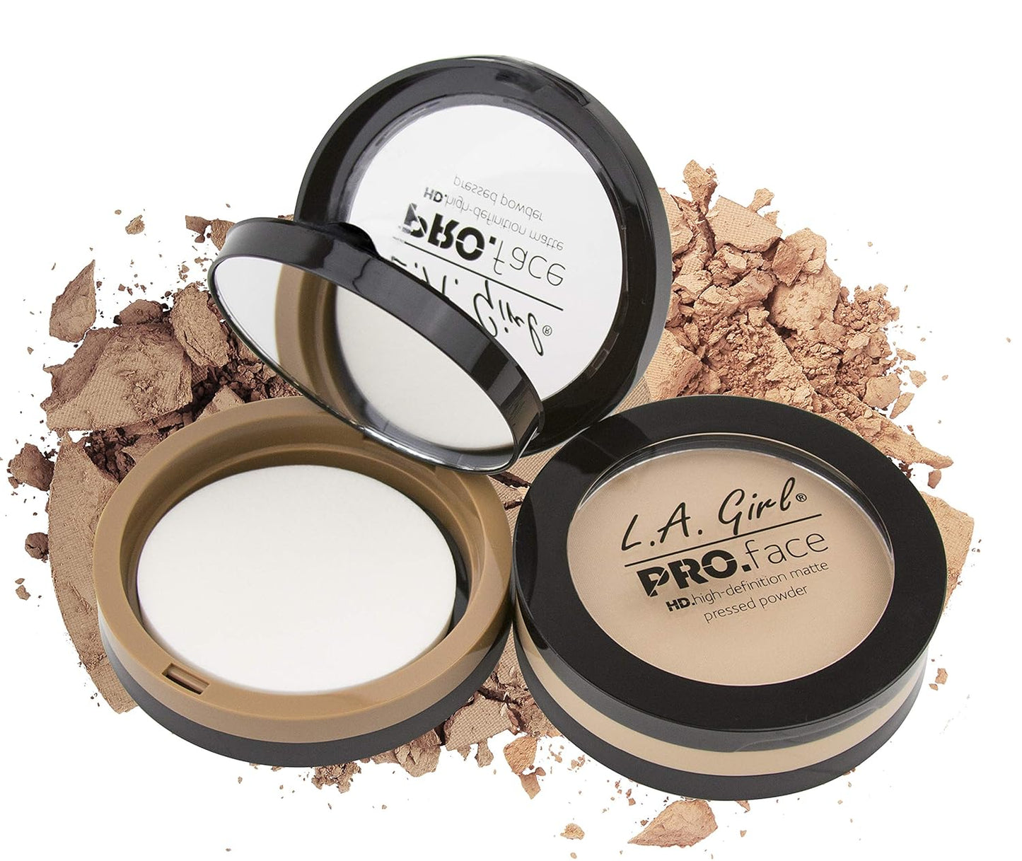 L.A. Girl Pro Face HD Matte Pressed Powder, Toffee, 0.25 Ounce (Pack of 3) (GPP613)