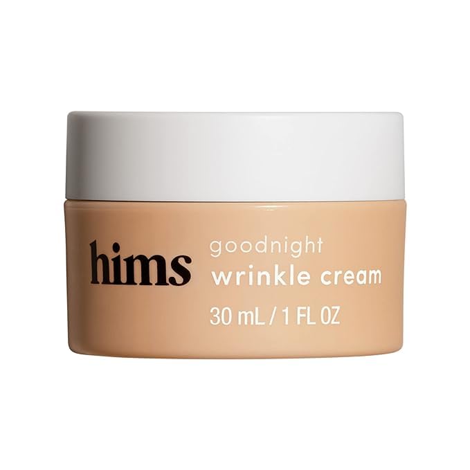 hims Goodnight Wrinkle Cream for Men, 2 Pack - Hydrating Men's Face Moisturizer with Hyaluronic Acid, Shea Butter & Caffeine - Reduces Wrinkles While You Sleep - 2 x 1 fl oz