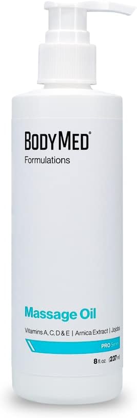 BodyMed Formulations Massage Oil, 8 oz. – Fragrance-Free, All-Natural Lotion for Massage Therapy – Leaping Bunny Certified – with Arnica Extract & Jojoba – Non-Staining, & Paraben Free