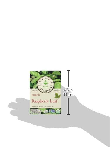 Traditional Medicinals Organic Raspberry Leaf Herbal Tea, Eases Menstrual Cramps & Supports Healthy Pregnancy, (Pack of 2) - 16 Tea Bags