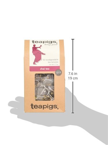 Teapigs Chai Tea Bags Made With Whole Leaves 50 Count (Pack of 1)