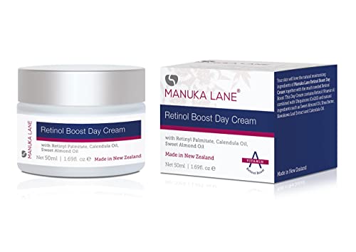 Retinol Boost Day Cream for Face and Neck with Kawakawa Leaf Extract, Calendula Oil & Sweet Almond Oil | Plant Based Formula | Carefully formulated to keep your skin young and healthy!