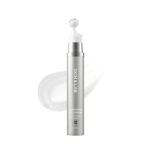 [SKIN&LAB] Bakuchiol Eye Serum with Caffeine, Roll-on Korean Under Eye Serum, Anti-Aging Wrinkle Care for Fine Lines, vegan, cruelty-free, 0.5 fl. Oz