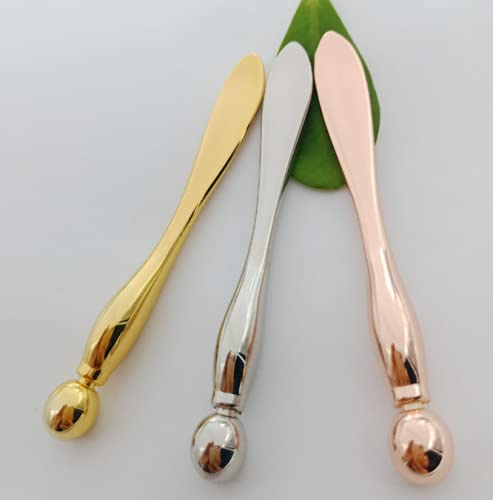 WOIWO 1 PCS Metal Cosmetics Dipping Spoon Cream Shovel Spoon Beauty Mask Small Spoon Eye Cream Stick (rose gold)