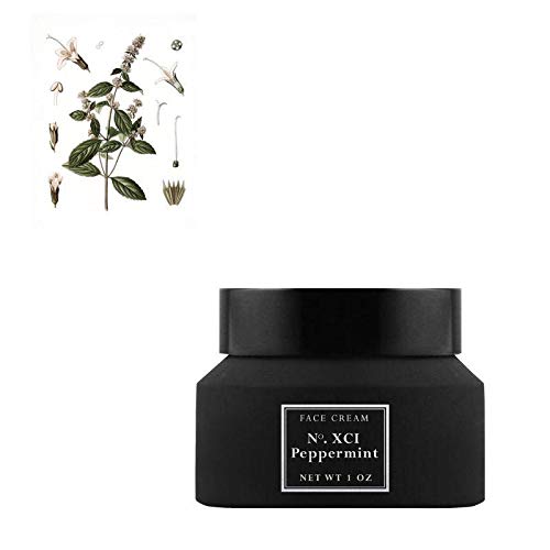 Hydrating Face and Neck Cream for Women with Dry Skin, All Natural with Organic Aloe, Vegetable Glycerin, and Cooling Peppermint Essential Oil, 1.7 Ounces