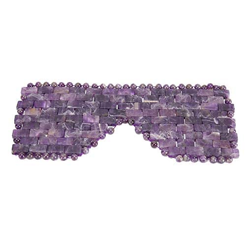 Jade Eye Mask, Jade Stones Agingproof Cooling Sleeping Eye Mask, Cold Eye Covers For Relief Eye Fatigue (Amethyst)