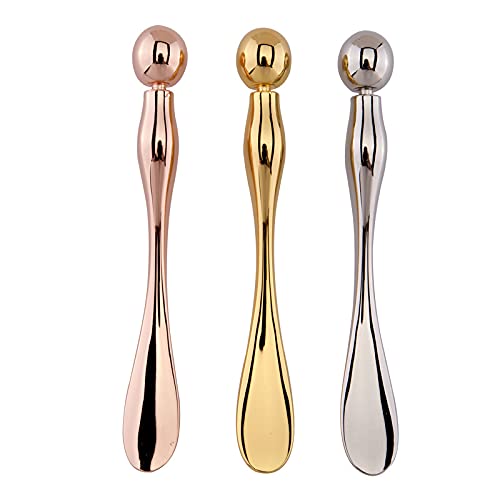 WOIWO 1 PCS Metal Cosmetics Dipping Spoon Cream Shovel Spoon Beauty Mask Small Spoon Eye Cream Stick (silver)