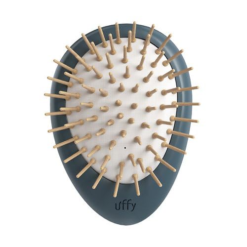 Uffy Acubrusher – Bamboo Bristle Gua Sha Hair Brush - Ergonomic Scalp Massager for Dandruff & Hair Growth, Suitable for All Hair Types - Ideal Gift for Mom in Turquoise Blue