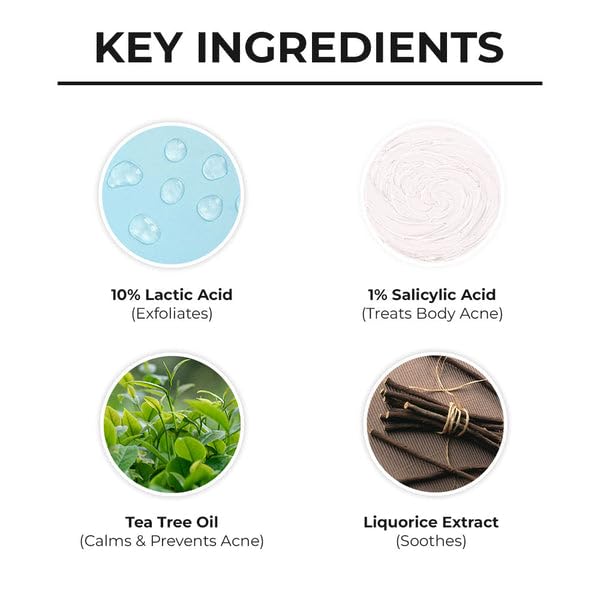 Dr. Sheth's Tea Tree & Lactic Acid Exfoliating Body Lotion | Reduces Body Acne & Smooths Bumpy Skin | Non Sticky Moisturizer for Oily to Normal Skin | Fragrance-Free | 6.76 Fl Oz/200 ml