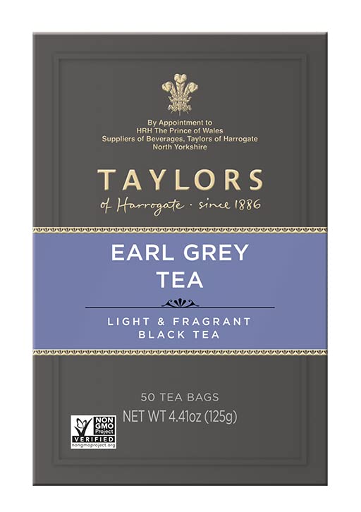 Taylors of Harrogate Earl Grey, 50 Teabags, Black