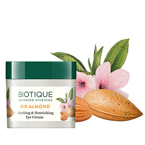 Biotique Bio Almond Soothing and Nourishing Eye Cream, 15 gm/.52 Oz.