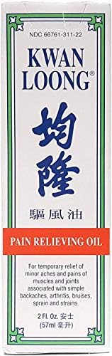 Kwan Loong Medicated Massage Oil for Pain Relieving 2 oz. – Menthol Oil – Recommended for Arthritis, Shoulders, Knee, Joint Discomfort, Back & Neck Pain Relief, Sore Muscle