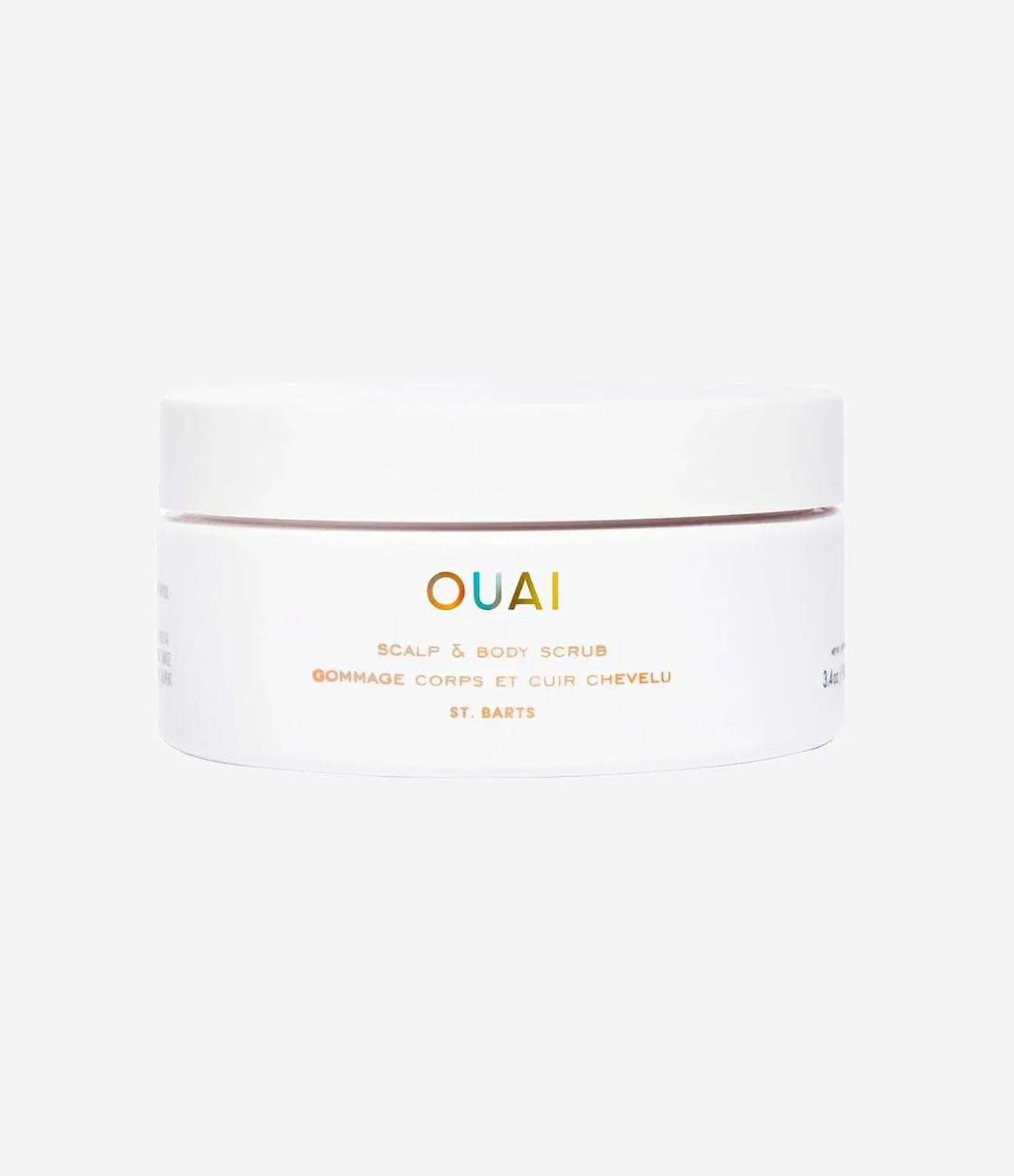 OUAI Scalp & Body Scrub, St. Barts Travel Size - With Sugar & Coconut Oil Blend for Smooth Moisturized Skin - Gentle Scalp Scrub for Removing Product Build Up (3.4 Oz)