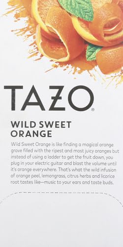 TAZO Wild Sweet Orange Tea Bags, Unsweetened Herbal Tea, Caffeine Free, 20 Total Bags