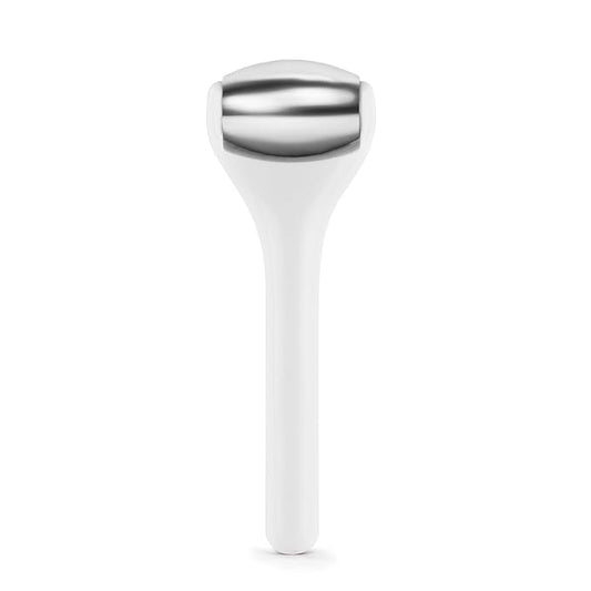 MAANGE Mini Eye & Face Rollers for Eye Massager, Stainless Steel Eye Ice Roller for Relief Puffiness Migraine Skincare Facial Roller (White)