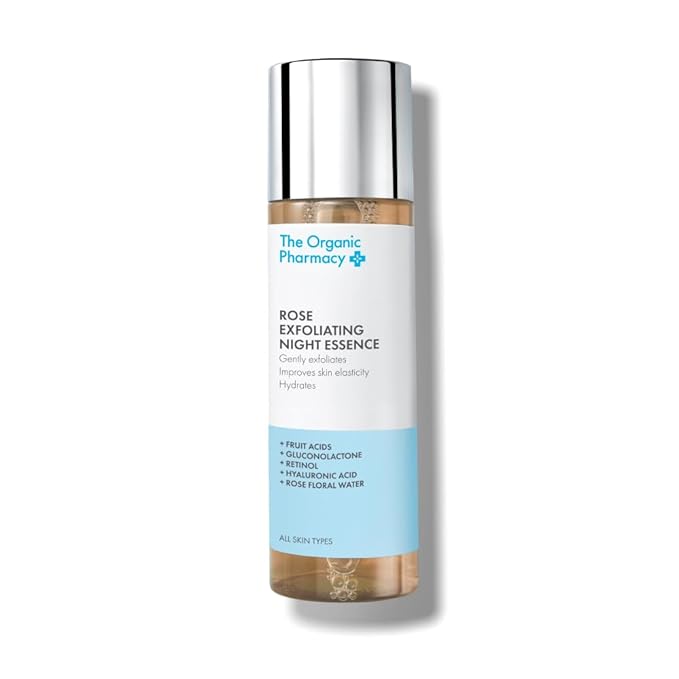 The Organic Pharmacy Rose Exfoliating Night Essence, Retinol and Hyaluronic Acid Formula, All Skin Types