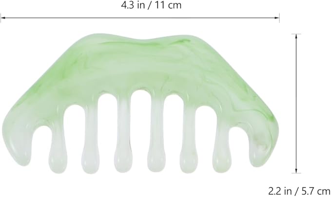 Healifty Resin Massage Comb 3Pcs - Guasha Scalp Comb, Handheld Gua Sha Scraping Massage Tool for Head Caring, Relax (Green & Yellow & Apricot)