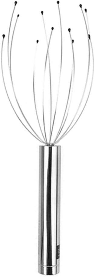 Healifty Head Massage Tingler Scalp Massager Scratcher Electric Gripper Claw Head Spa for Deep Relaxation Hair Stimulation for Women Men Without Battery Silver