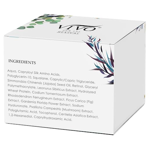 Vivo Per Lei Snow Mushroom & Peony Night Moisturizer - Anti Wrinkle Cream for Sensitive Skin - Anti Aging Night Cream with Shea Butter & Collagen - Paraben Free Moisturizer for Skin Woes - 50g