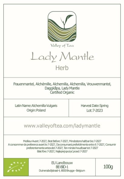 Lady Mantle Organic Herbal Tea - Lady's Alchemilla Vulgaris Herb - Lady's Mantle Herb Ladys Mantle Ladies Mantle Tea Ladies Mantle Herb Lady's Mantle Tea Lady s Mantle Dried Ladys Mantle