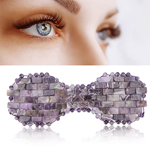 Jade Eye Mask, Amethyst Eye Pad Jadestone Eye Pad Jade Sleep Mask Facial Edema Improving Dark Circle Jadestone Eye Patch Fitting Comfort Eye Covers for Men Women