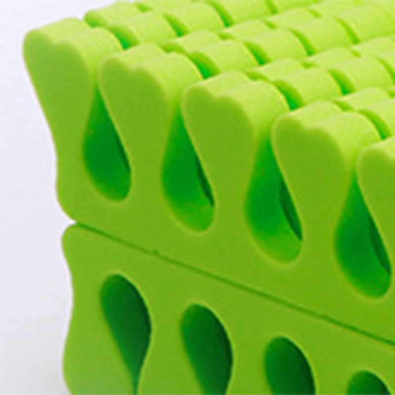 100PCS Sponge Toe Separator, Soft Toe Spreader Nail Art Finger Separator Divider Spacer Manicure Pedicure Tool for Nail Polish (Green)