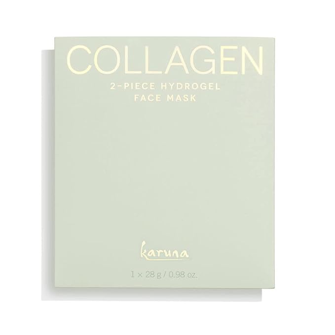 Karuna Skin - COLLAGEN Face Mask Sheets, Hydrogel 2-Piece Facial Mask, Age-Defying, Hydrating, Rejuvenating & Moisturizing Skin Care Essential That Targets Fine Lines & Wrinkles, 1 Pack