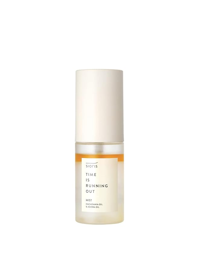 SIORIS Time Is Running Out mist 30ml (organic, vegan), glass skin face mist for Sensitive Skin, jojoba oil for moisture lock, enriched citrus water rejuvenates glass veil finish