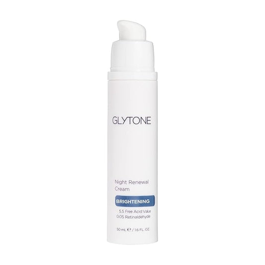 Glytone Night Renewal Cream with 5.5 Free Acid Value Glycolic Acid & Retinaldehyde, Improves Skin Elasticity, Reduce Appearance of Fine Lines & Wrinkles, 1.7 oz.