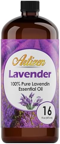 Artizen Pure Lavender Essential Oil Bulk, 16oz - Large Bottle for Diffusers, Home Care, Candles - Aromatherapy Diffuser Oil