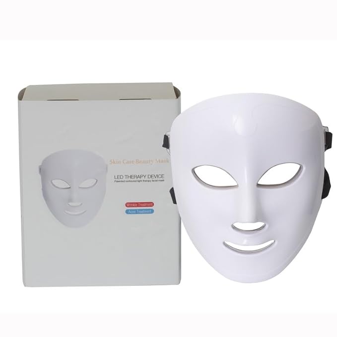 Skin Care Beauty Mask(MJ-06),LED Facial Mask Light Therapy for Wrinkle and Acne, Red Blue Light Therapy at Home