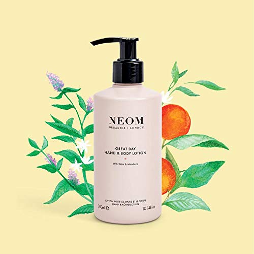 NEOM – Great Day Hand & Body Lotion, 300ml | Wild Mint & Mandarin | Nourish and Soften, Zesty Fragrance