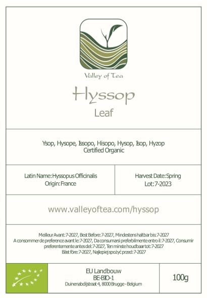 Hysop Leaf Organic Herbal Tea - Perfect For Elevating Dishes - Hyssop Organic Hyssops Hyssop Herb Dried Hyssop Herb Tea Organic Hyssop Herb Hisop Herb