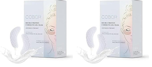 Under Eye Patches for Puffy Eyes, Hydrolyzed Collagen Eye Masks for Dark Circles and Puffiness, Anti-Aging Tremella Extract Eye Mask Under Eye Bags Treatment-20 Pairs (Double Protein)