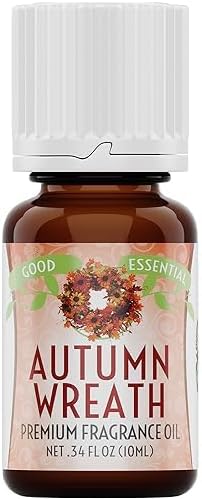 Good Essential Professional Autumn Wreath Fragrance Oil 10ml (0.33 fl oz) for Diffusers, Lotions, Perfumes, Candle Fragrance Oil, Aromatherapy, Soap Making