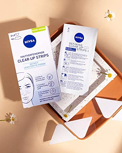 Nivea Visage Hautverfeinerndes Clear Up Strips, 6 Count, Cleansing, Skin Treatment Mask, Female
