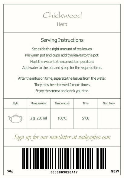 Chickweed Tea Herb - Chick Weed Herb - Stellaria Media Chickwood Chicked Tea Herb Chick Weed Chickweed Herb Chicken Weed Herb
