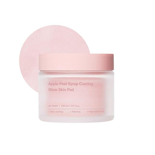 SUNGBOON EDITOR Apple Peel Syrup Coating Glow Skin Pad, facial exfoliant, blemish & dead skin clearing pads, moisturize, hydrating, Korean skincare