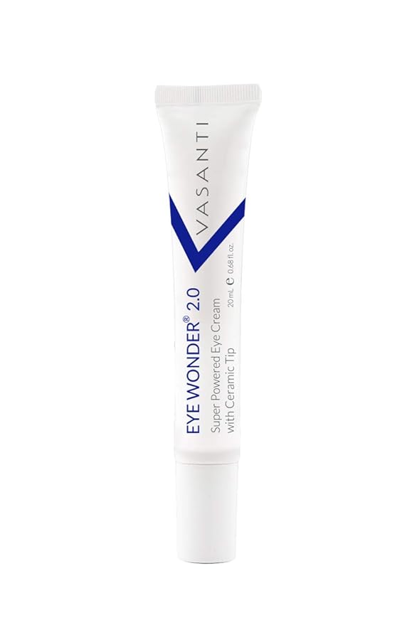 VASANTI Eye Wonder 2.0 (20mL) - Removes Dark Circles, Puffiness, Wrinkles - Paraben Free & Vegan Friendly with Ceramic Tip