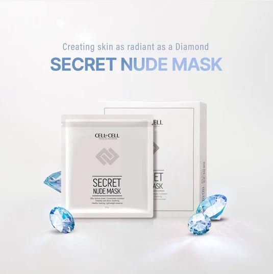Secret Nude Mask | Ultra Thin Face Mask Provides Nourishment & Skin-Enhancing Ingredients For A Vibrant, Moisturized Skin | Pack of 5