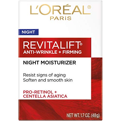 L'Oreal Paris Revitalift Anti-Wrinkle and Firming Face Night Cream, Pro Retinol 1.7 oz